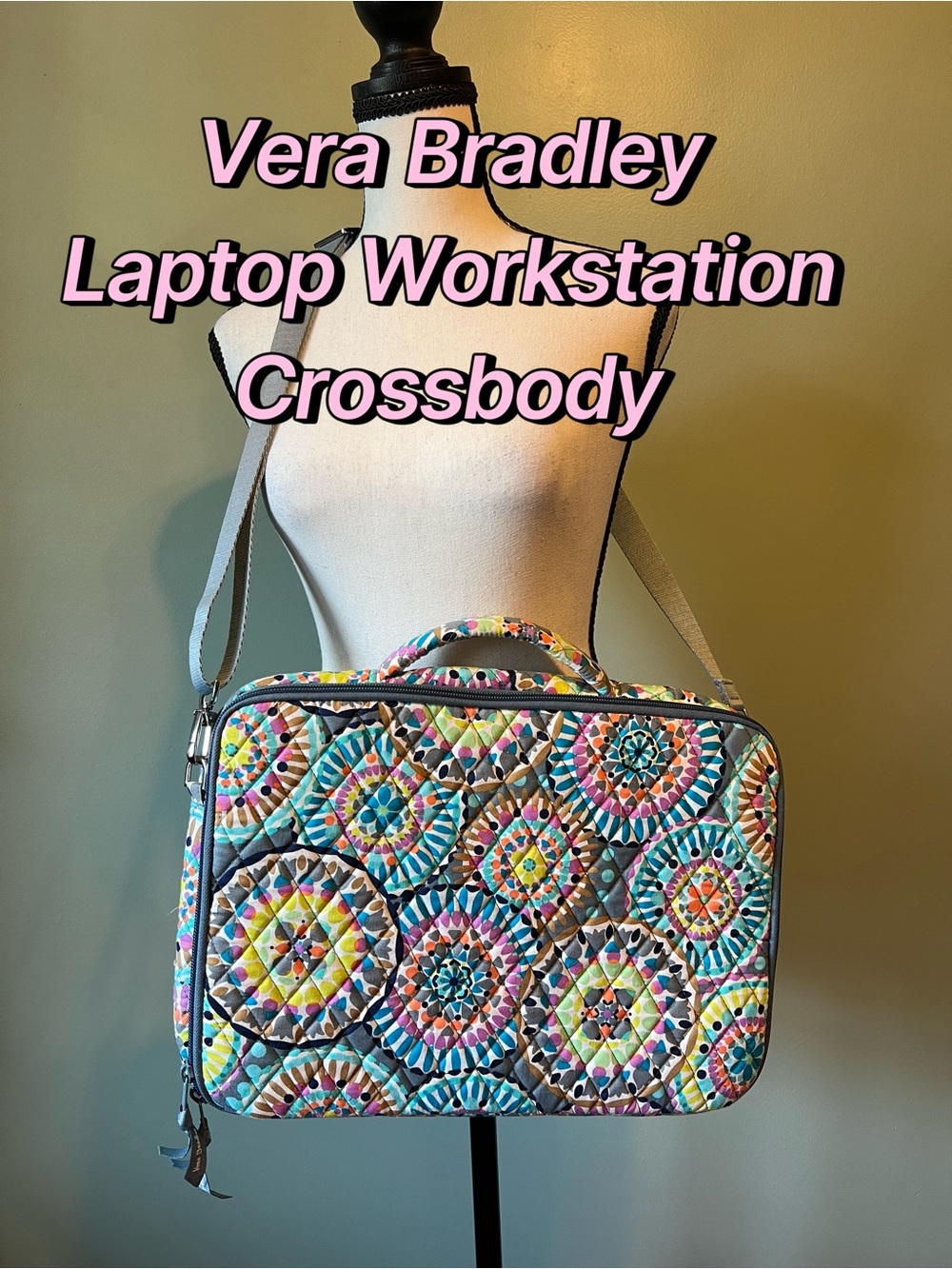 Sunny Medallion Vera Bradley Laptop Workstation Crossbody